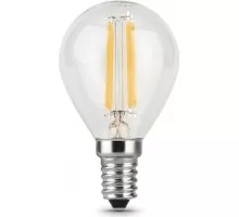 Лампа светодиодная GAUSS Шар filament шар 7w 580lm 4100к е14 шаг. диммирование  105801207-S