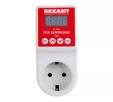 Реле REXANT 10-6040 напряжения «вилка-розетка» c дисплеем 16A