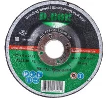 Шлифовальный круг по металлу D.BOR 125х6х22.2 мм A24S-BF F-27 METAL-GRIND D-F27-MG-125-60-22