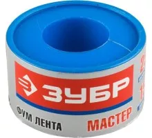 Фум лента ЗУБР МАСТЕР плотность 0,40 г/см3, 0,1ммх25ммх15м 12373-25-040