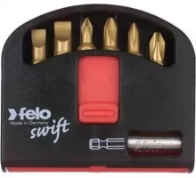 Набор насадок FELO 02060386 бит pz/ph diamond с держателем бит в кейсе swift,