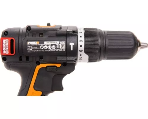 Дрель-шуруповерт аккумуляторная WORX WX367.3 ударная, бесщеточная Дрель-шуруповерт аккумуляторная WORX WX367.3 ударная, бесщеточная