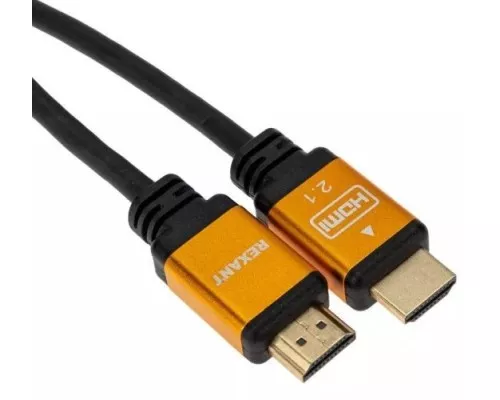 Кабель REXANT 17-6002 HDMI-HDMI 2.1, длина 1м, Gold (цветная коробка) Кабель REXANT 17-6002 HDMI-HDMI 2.1, длина 1м, Gold (цветная коробка)