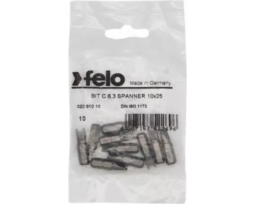 Бита для заворачивания FELO 02091010 spanner 10 серия industrial, 10 шт. Бита для заворачивания FELO 02091010 spanner 10 серия industrial, 10 шт.