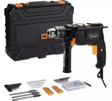 Дрель ударная сетевая DEKO DKID600W набор инструментов 92 предмета (063-4157) 063-4157