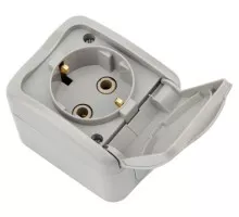 Розетка Kranz KR-78-0815 одноместная (керамика) Mini OG IP54, с зазем., о/у