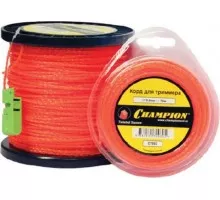 Леска триммерная CHAMPION C5056 square twist duo 2.0мм*126м (витой квадрат)+нож