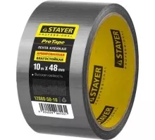 Клеящая лента STAYER MASTER универсальная, влагостойкая, 48ммх10м, серебристая 12080-50-10
