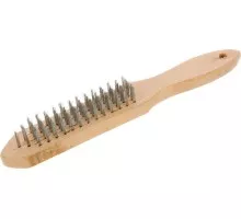 Щетка Biber 70950 5-рядная, стальная с деревянной ручкой Тов-076238
