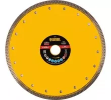 Алмазный диск для резки керамики Denzel 230х22,2мм сплошной, супертонкий, сухой/мокрый рез 73074