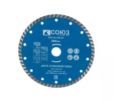 Алмазный диск для резки бетона СОЮЗ 180х22,2 turbo 9020-04-180x22T