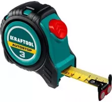 Рулетка KRAFTOOL AutoStop 3м/16мм профессиональная с автостопом 3412-3-16