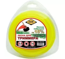 Леска триммерная DDE Classic line 2,4 мм/ 15 м, желтая 644-757 644-757