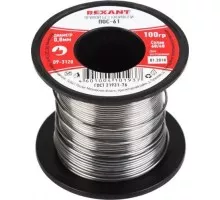 Припой без канифоли REXANT ПОС-61 d=0,8 мм 09-3120 09-3120