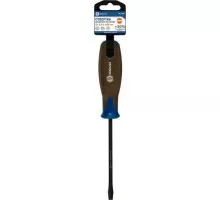 Отвертка шлицевая Кобальт 912-007 polywood sl 5,0х100 мм cr-v, древесно-полимерная р