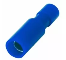 Разъем REXANT 08-0271 ( уп 100 шт ) синий штекерный  изолированный гнездо 4 мм 1.5-2,5 мм 08-0271