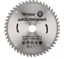 Пильный диск по дереву Kranz KR-92-0125 235х30 мм, 48 зуб.
