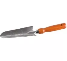 Совок посадочный GRINDA 8-421113 узкий  из нержавеющей стали, деревянная ручка, 290 мм 8-421113_z01