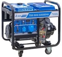 Электростанция дизельная с воздушным охлаждением ТСС SDG 6000 EHA открытая 077014