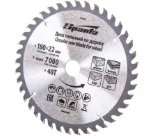 Пильный диск по дереву Sparta 180х22мм, 40 зубьев 732425