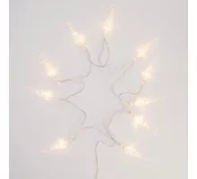 Гирлянда светодиодная Neon-Night Сосульки 1,5 м прозрачный ПВХ, 10 LED теплый белый 303-093