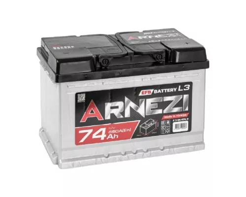 Аккумулятор ARNEZI EFB Start-stop 74 A/ч обратная R(+) 278x175x190 L3 EN 650 A E3060740