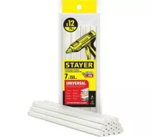Стержень клеевой STAYER Universal прозрачный 7 мм х 150 мм 12 шт. 06817-12