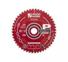 Пильный диск по дереву WOODWORK 216x1,8/1,2x30 Z=48 A=-5 27.216.48