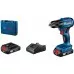 Дрель-шуруповерт аккумуляторная BOSCH GSR 185-LI [06019K3000] 2х2,0 Ач