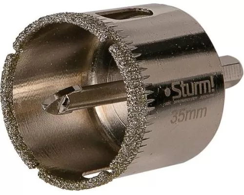 Алмазная коронка для мокрого сверления STURM 1055-09-3555 по керамике и стеклу Алмазная коронка для мокрого сверления STURM 1055-09-3555 по керамике и стеклу
