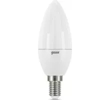 Лампа светодиодная GAUSS Свеча 7w 590lm 6500к e14 диммируемая 103101307-D