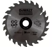 Пильный диск универсальный DeWALT 152х24тх20 мм Construction DT1930-QZ DT1930-QZ