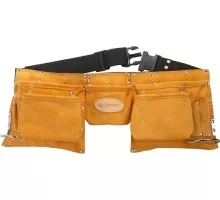 Пояс для инструментов STAYER PROFESSIONAL кожаный, 11 карманов, 2 скобы 38520 38520