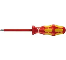 Отвертка диэлектрическая  WERA Kraftform Plus 100 VDE 1000 V 165i PZ/S # 1 х 80 мм WE-006190 WE-006190