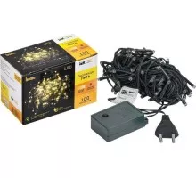Гирлянда IEK LIGHTING нить 10м 100 светод. теплый белый свет IP20, контр/ 8 сцен LGDB110-1-100-10-G-S-20
