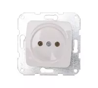 Розетка Kranz KR-78-0210 DEA 1-ая б/з с/у 10А мех. бел