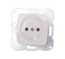 Розетка Kranz KR-78-0210 DEA 1-ая б/з с/у 10А мех. бел