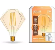 Лампа светодиодная GAUSS Smart home filament diamond 7w 740lm 2500к e27 диммируемая le 1350112