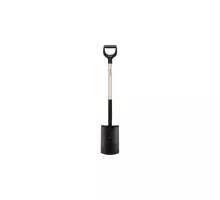 Лопата штыковая FISKARS 1066722 с закругленным лезвием и дерев ручкой