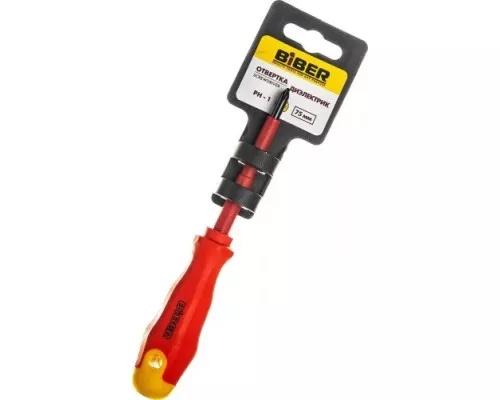 Отвертка диэлектрическая BIBER 85596 PH 1х75мм [тов-079418]