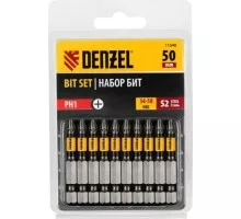 Набор бит DENZEL PH1х50 сталь s2, круглый профиль, 10 шт. 11648