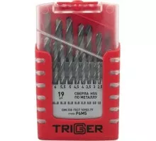 Набор сверл по металлу TRIGGER 74343 P6M5 1-10мм (19шт.) тов-155653