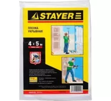 Защитная пленка STAYER PROFESSIONAL укрывочная, ldpe, 30 мкм, 4х5 м 12253-04-05
