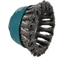 Щетка обдирочная для УШМ MAKITA D-77497 d75 мм, толщ. проволоки 0.5 мм, пучки, нержавейка,