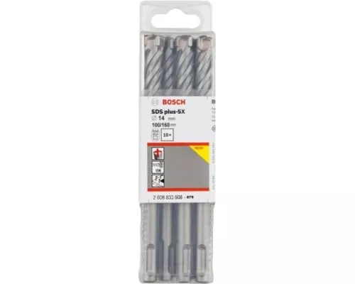 Бур SDS-plus BOSCH 5X 14x100x160мм 10шт [2608833908]