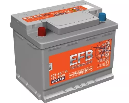 Аккумулятор Titan EFB 60.1 VL 600А 4607008886818 Аккумулятор Titan EFB 60.1 VL 600А 4607008886818