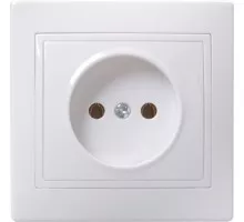 Розетка IEK Кварта 1-м сп 10а ip20 без заземл. бел. ERK13-K01-10-DM