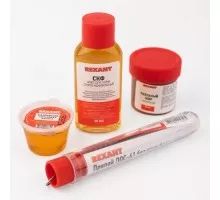 Набор для пайки REXANT К4 универсальный (припой, канифоль, паяльный жир, флю 09-3744