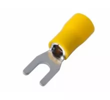 Наконечник REXANT 08-0151 ( уп 100 шт ) вилочный изолированный 4.3 мм 4-6 мм² желтый [08-0151]