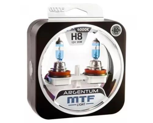 Лампа галогеновая MTF LIGHT серия ARGENTUM +80% H8, 12V, 35W H8A1208 Лампа галогеновая MTF LIGHT серия ARGENTUM +80% H8, 12V, 35W H8A1208